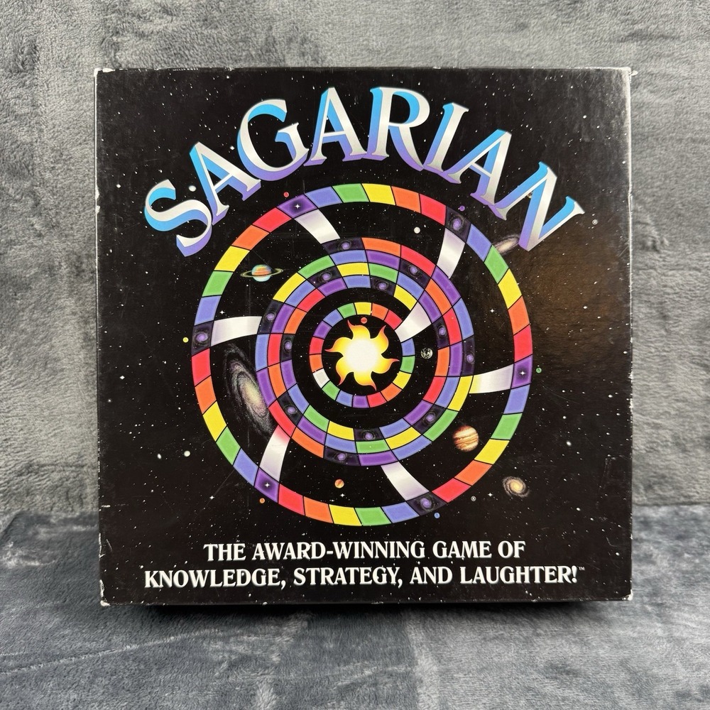Vintage Sagarian Board Game 1998 Trivia Strategy Game Complete Excellent